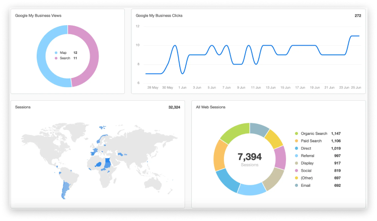 Google my business profile Insights View